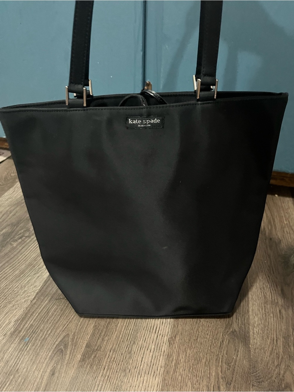 kate spade 90s Black Nylon rectangular purse black